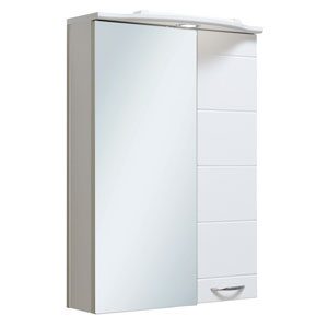 Зеркальный шкаф "КИПАРИС 50", белый